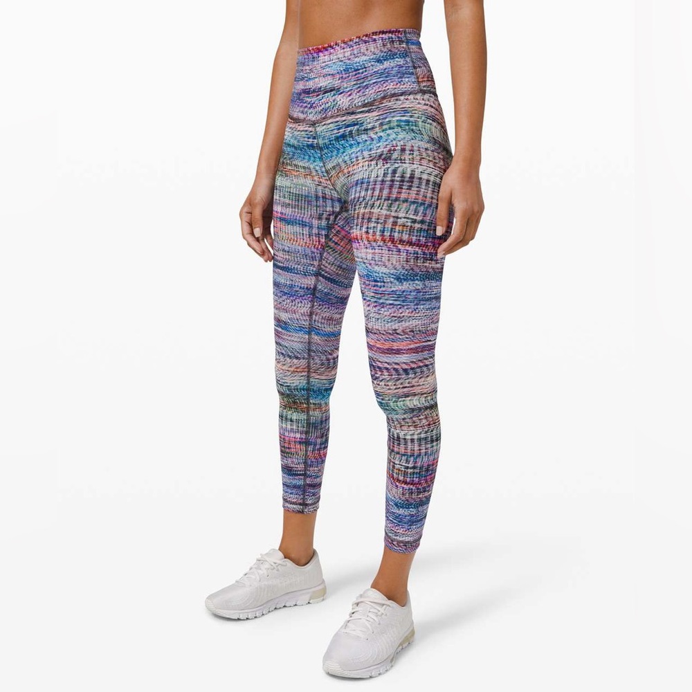 NEW LULULEMON Wunder Train High-Rise Tight Digital Oasis White Multi Size 6 - Picture 3 of 13